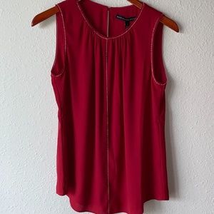 White House Black Market red sleeveless shirt